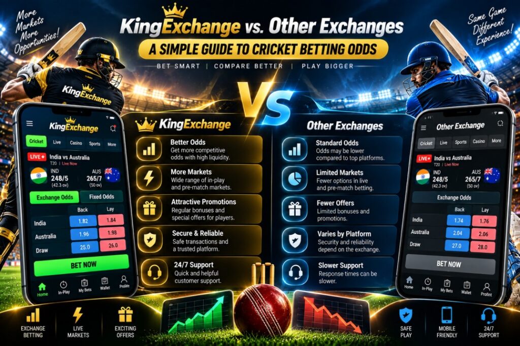 KingExchange cricket betting odds comparison